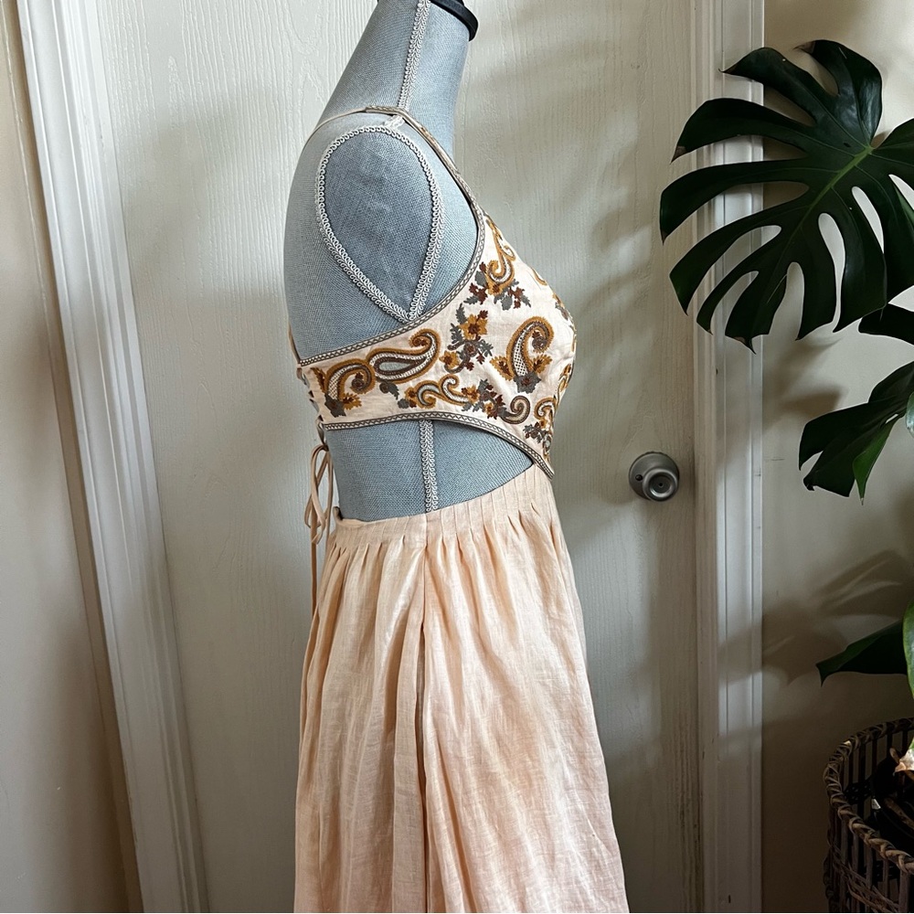 NWT Zimmermann Devi Embroidered Linen Midi Dress - Picture 11 of 16